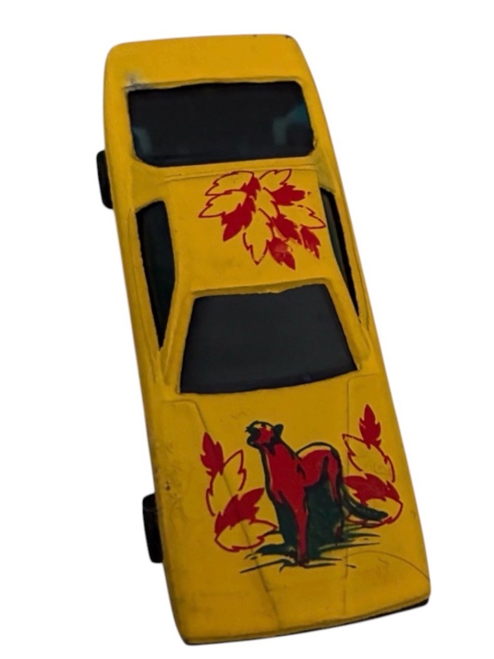 Vintage Yellow Die-Cast Toy Car